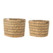 Bloomingville Mand Indra Large, Waterhyacint, Set van 2 stuks - Naturel