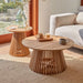 Kave Home Salontafel Jeanette Set van 2 stuks Teakhout - Naturel - Rond - ThatLyfeStyle