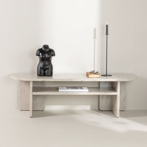 Nohr TV-meubel Jenelle MDF Marmerlook, 140cm - Beige