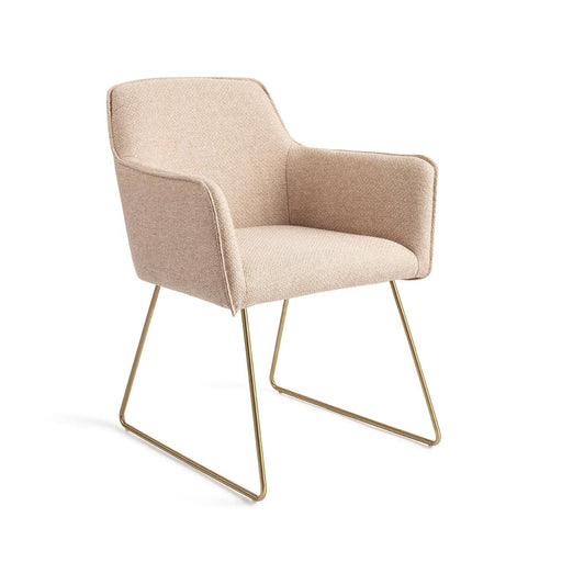 Jesper Home Eetkamerstoel Hofu Slide Gold - Wild Walnut - ThatLyfeStyle