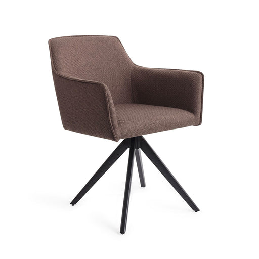 Jesper Home Eetkamerstoel Hofu Turn Black, Draaibaar - Potters Clay - ThatLyfeStyle