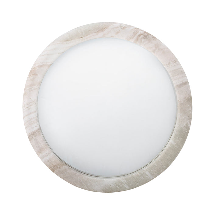Bloomingville Ronde Spiegel Vaka Marmerlook, 50cm - Naturel
