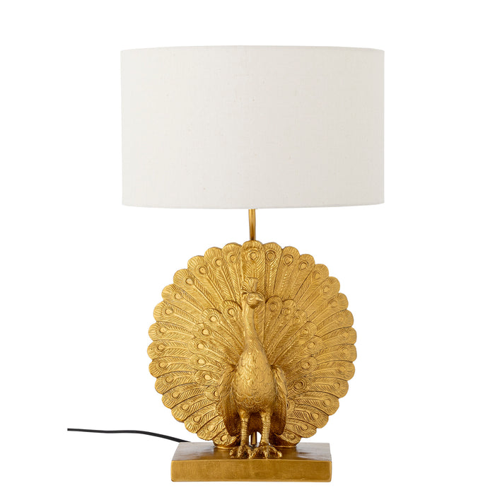 Bloomingville Tafellamp Peacock 59cm hoog - Goud