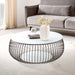 Artistiq Ronde Salontafel Johathan Glas 86cm - wit marmerlook