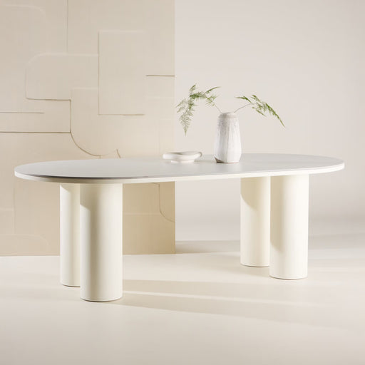 Nohr Ovale Eettafel Jossie MDF 220 x 110cm - Wit - Ovaal