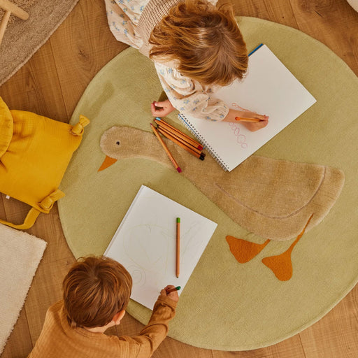 Kave Home Rond Vloerkleed Milu 100cm - Groen - ThatLyfeStyle
