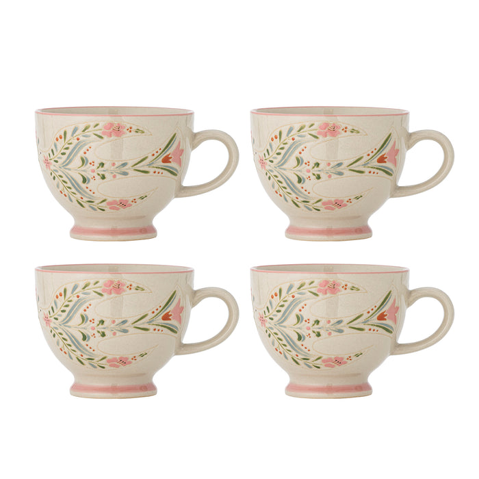 Bloomingville Mok Rosalynde Set van 4 stuks - Wit