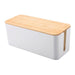 QUVIO Kabelorganizer - Kunststof - Hout