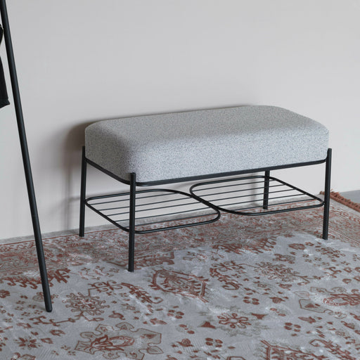 ZILT Halbank Kamron Bouclé, 90cm - Grijs - ThatLyfeStyle