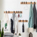 QUVIO Kapstok – Verstelbare hangers – Bamboe en staal – 1,5 x 50 x 6 cm - ThatLyfeStyle