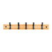 QUVIO Kapstok – Verstelbare hangers – Bamboe en staal – 1,5 x 50 x 6 cm - ThatLyfeStyle