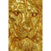 Kare Design Wanddecoratie Lion Head Gold 90x100cm - ThatLyfeStyle