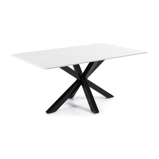 Kave Home Eettafel Argo zwart / wit gelakt, 160 x 90cm