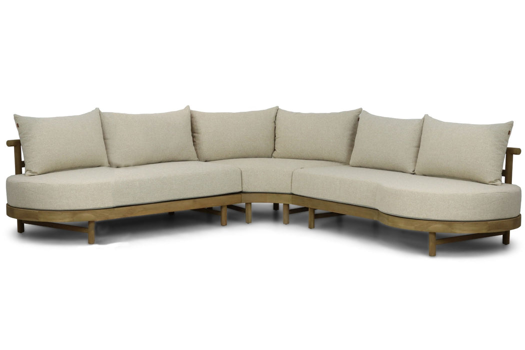 Santika Kayu hoek loungeset 3-delig