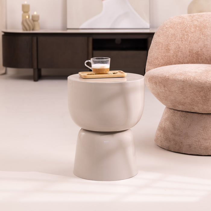 Brix Ronde Bijzettafel Kian 35cm - Off White