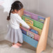 KidKraft Kinderboekenrek 60,96 x 29,85 x 71,12 cm pastel en naturel - ThatLyfeStyle