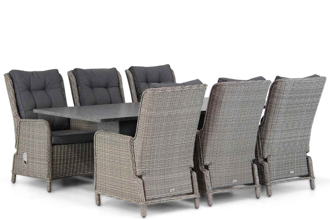 Garden Collections Kingston/Graniet 220 cm dining tuinset 7-delig