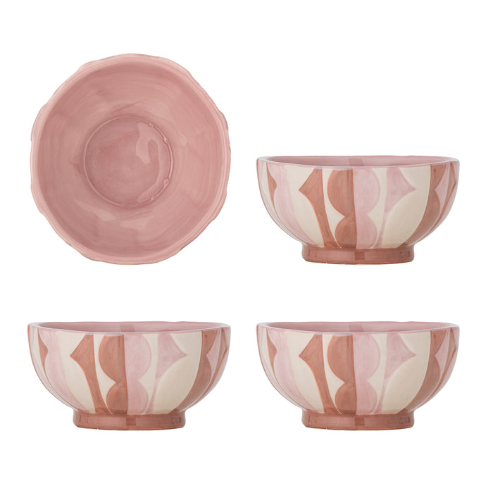 Bloomingville Schaal Saul Set van 4 stuks - Roze