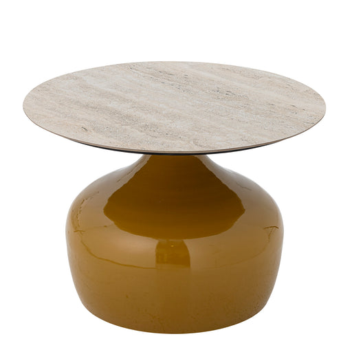 Bloomingville Ronde Salontafel Lecco Keramiek, 60cm - Geel