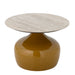 Bloomingville Ronde Salontafel Lecco Keramiek, 60cm - Geel