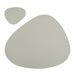 Krumble Placemat en onderzetter set - PU Leer - Zilver