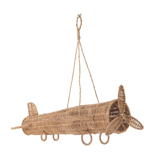 Bloomingville MINI Decoratie Balazar Vliegtuig, Rotan - Naturel