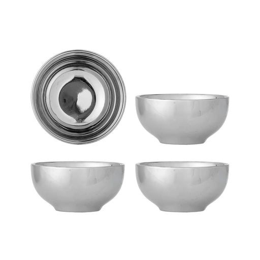 Bloomingville Schaal Shine Set van 4 stuks - Zilver