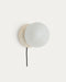 Kave Home Wandlamp Malachi Travertin en glas - Wit