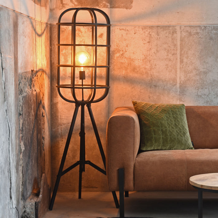 LABEL51 Vloerlamp Twine, Metaal, 145cm - Zwart