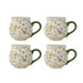 Bloomingville Mok Bloomie Set van 4 stuks - Meerkleurig
