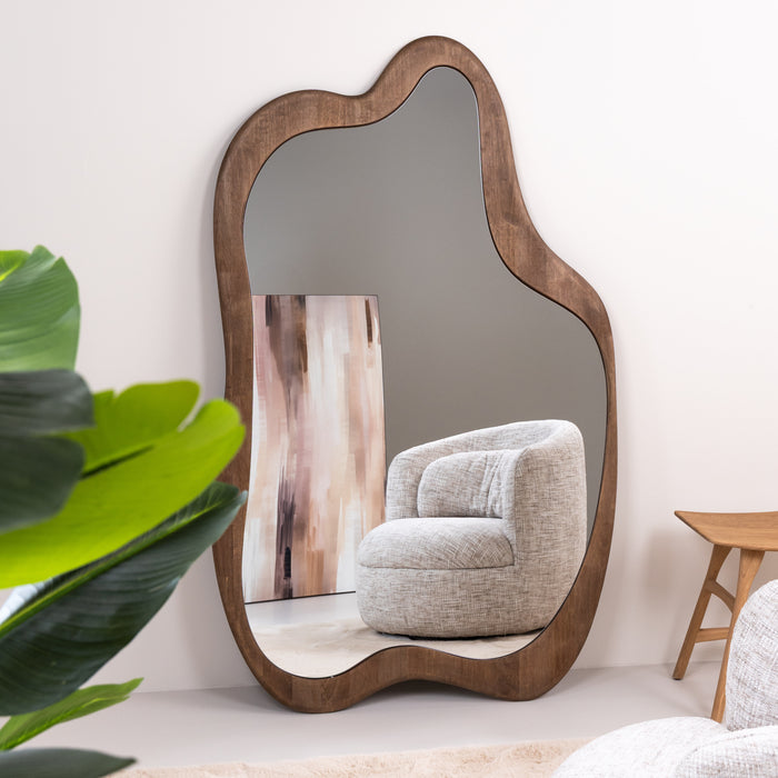 By-Boo Organische Spiegel Laban Hout, 180 x 110cm - Natuurlijk