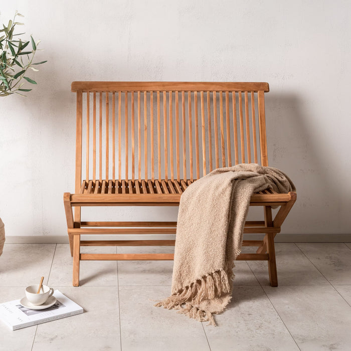 Nohr Inklapbare Tuinbank Leea Teakhout, 100cm - Naturel - ThatLyfeStyle