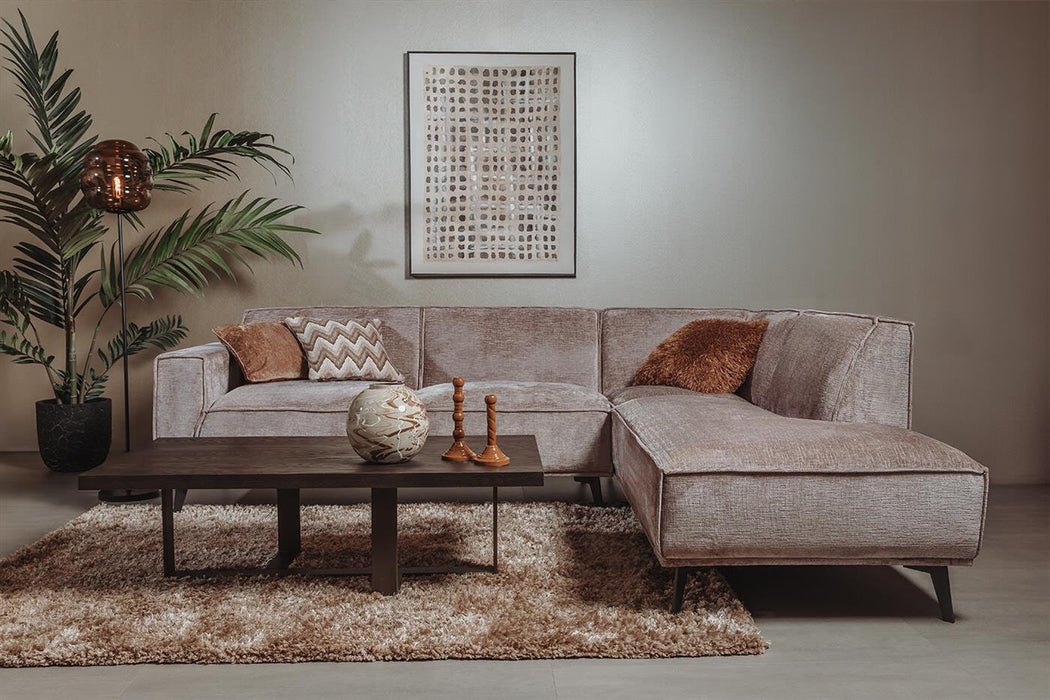 Tower Living Hoekbank Leeds Rechts, 268cm, Touch-stof - Taupe