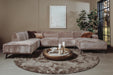 Tower Living U-bank Leeds Hoek Links, 350cm, Touch stof - Taupe
