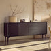 Kave Home Dressoir Lenon Eikenhout, 200cm - Zwart - Japandi