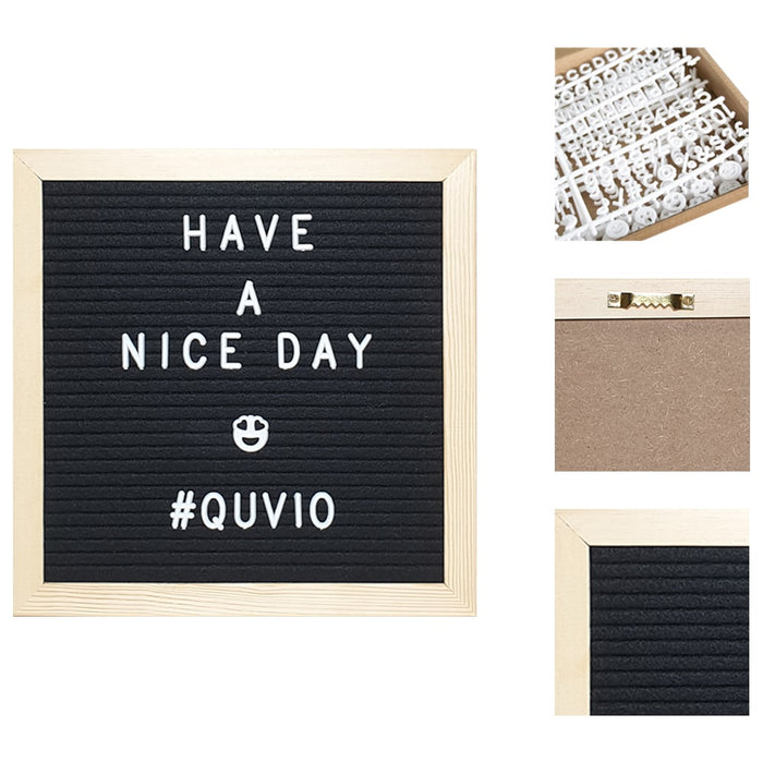 QUVIO Letterbord - Inclusief 460 letters, cijfers en symbolen - Hout en vilt