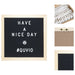 QUVIO Letterbord - Inclusief 460 letters, cijfers en symbolen - Hout en vilt