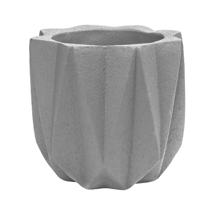 QUVIO Bloempot cement - 15 x 15 x 14 cm - Lichtgrijs
