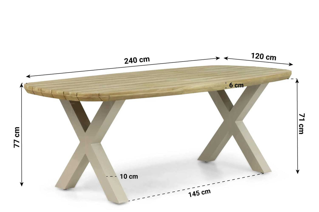 Lifestyle Falcon/Cardiff dining tuintafel 240 x 120 cm - 24902