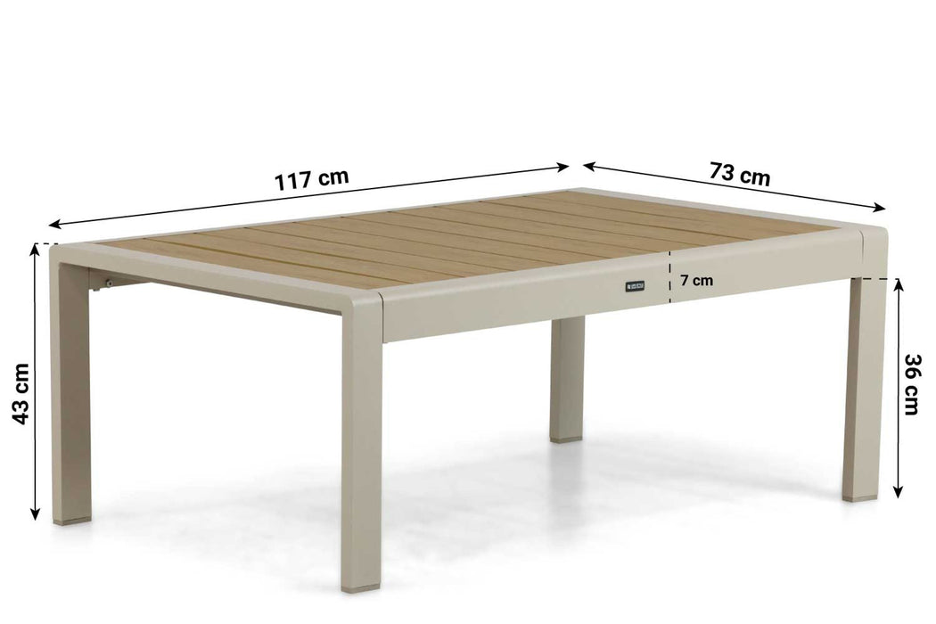 Lifestyle Lezo loungetafel rechthoek