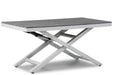 Lifestyle Palazzo lounge/dining tuintafel 140 x 80 cm verstelbaar wit