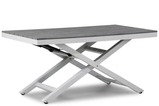 Lifestyle Palazzo lounge/dining tuintafel 140 x 80 cm verstelbaar wit