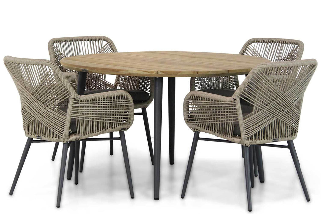 Lifestyle Advance/Montana 130 cm rond dining tuinset 5-delig - 10076
