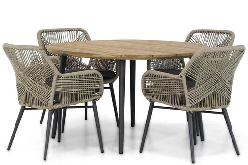 Lifestyle Advance/Montana 130 cm rond dining tuinset 5-delig - 10076