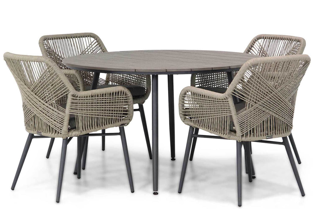 Lifestyle Advance/Matale 125 cm rond dining tuinset 5-delig - 17321