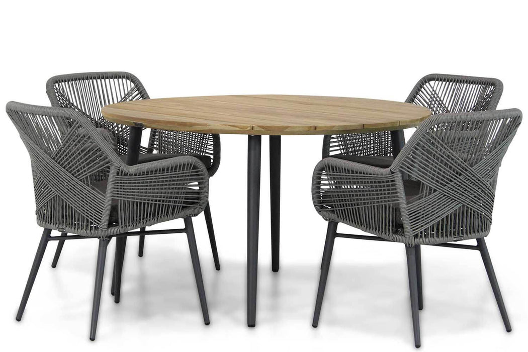 Lifestyle Advance/Montana 130 cm rond dining tuinset 5-delig - 10106
