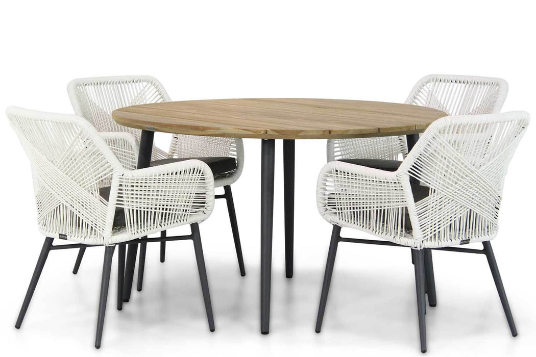 Lifestyle Advance/Montana 130 cm rond dining tuinset 5-delig - 10142