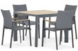 Lifestyle Brandon/Borello 100 cm dining tuinset 5-delig
