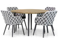 Lifestyle Crossway/Montana 130 cm rond dining tuinset 5-delig - 9905