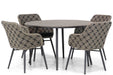 Lifestyle Crossway/Matale 125 cm rond dining tuinset 5-delig - 17306
